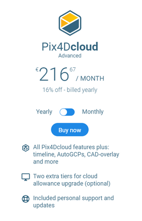 Pix4Dcloud Advanced - Licencja 12 miesięcy